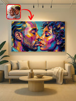 Custom oil-style couple portrait from a photo, anniversary gift