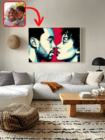 Personalized comic pop art couple portrait from your photo