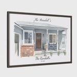 Video preview of custom watercolor house portraits made from your home photo